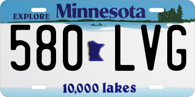 MN license plate 580LVG