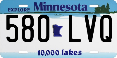 MN license plate 580LVQ