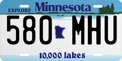 MN license plate 580MHU