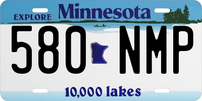 MN license plate 580NMP
