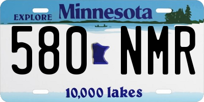 MN license plate 580NMR