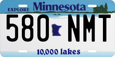 MN license plate 580NMT