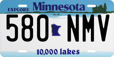 MN license plate 580NMV