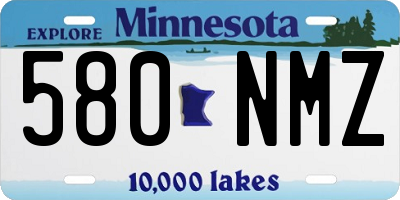 MN license plate 580NMZ