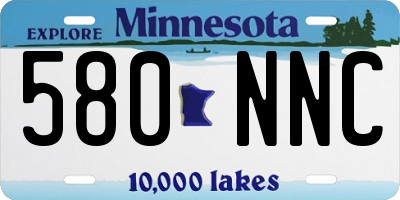 MN license plate 580NNC