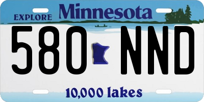 MN license plate 580NND