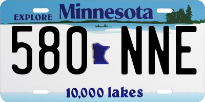 MN license plate 580NNE