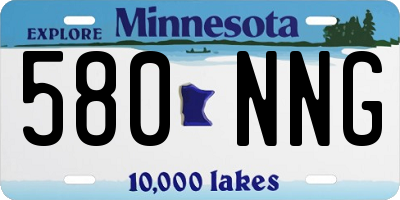 MN license plate 580NNG