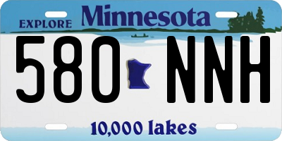 MN license plate 580NNH