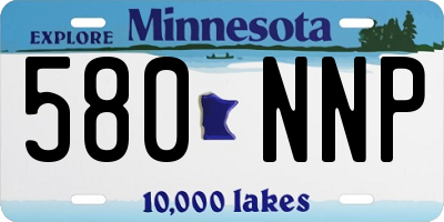 MN license plate 580NNP