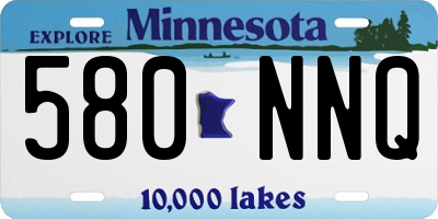 MN license plate 580NNQ