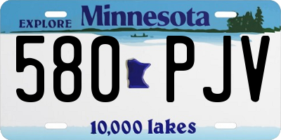 MN license plate 580PJV