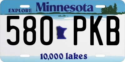 MN license plate 580PKB
