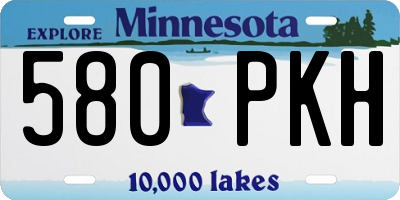 MN license plate 580PKH