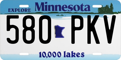 MN license plate 580PKV