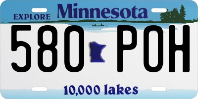 MN license plate 580POH