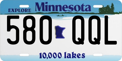 MN license plate 580QQL