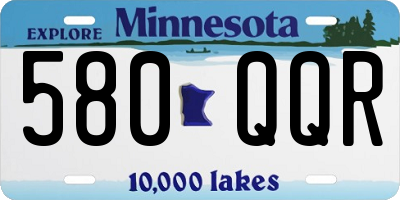 MN license plate 580QQR