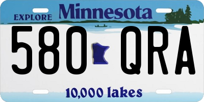 MN license plate 580QRA