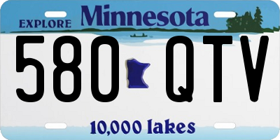 MN license plate 580QTV