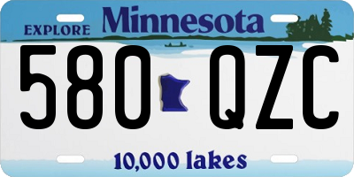 MN license plate 580QZC