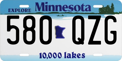 MN license plate 580QZG