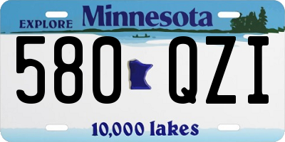 MN license plate 580QZI