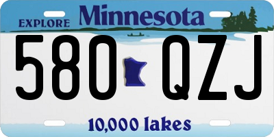 MN license plate 580QZJ