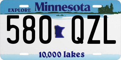 MN license plate 580QZL