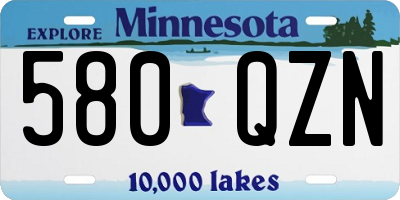 MN license plate 580QZN