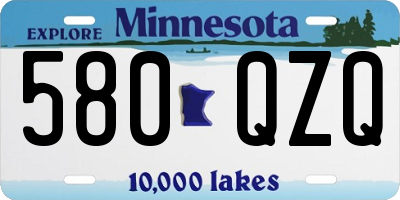MN license plate 580QZQ