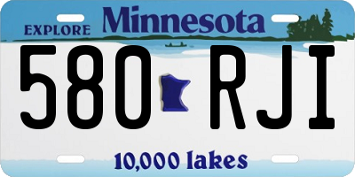 MN license plate 580RJI