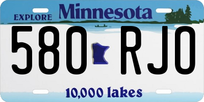 MN license plate 580RJO