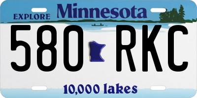 MN license plate 580RKC