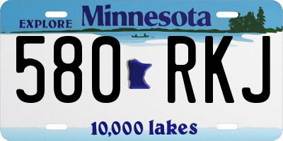 MN license plate 580RKJ