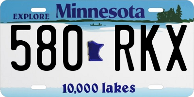 MN license plate 580RKX