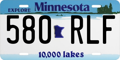 MN license plate 580RLF