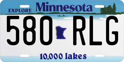 MN license plate 580RLG