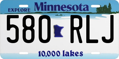 MN license plate 580RLJ