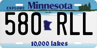 MN license plate 580RLL