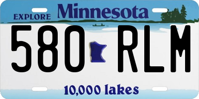 MN license plate 580RLM