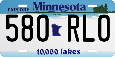 MN license plate 580RLO