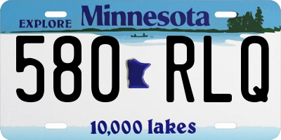 MN license plate 580RLQ