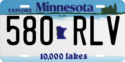 MN license plate 580RLV