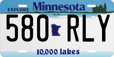 MN license plate 580RLY