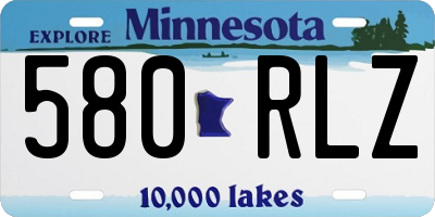 MN license plate 580RLZ