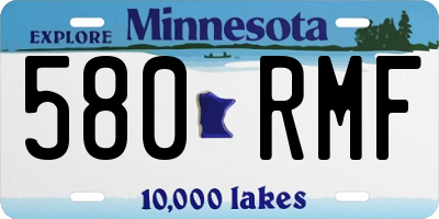 MN license plate 580RMF