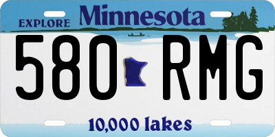 MN license plate 580RMG