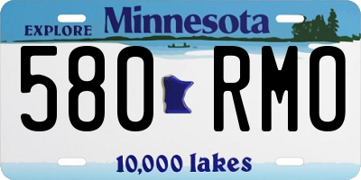 MN license plate 580RMO