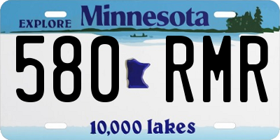 MN license plate 580RMR